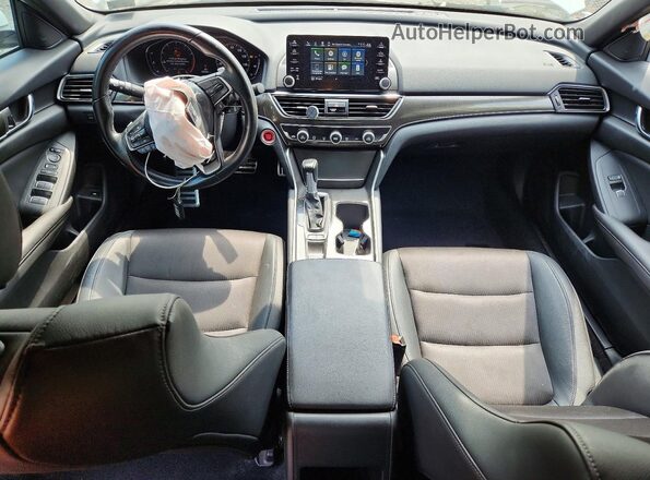 1HGCV1F37KA107552 2019 HONDA ACCORD White Widok deski rozdzielczej