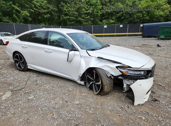 1HGCV1F37KA107552 2019 HONDA ACCORD White Przód prawy