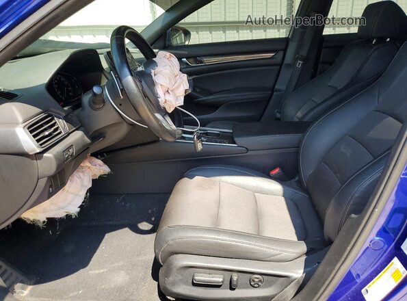 1HGCV1F37KA167461 2019 HONDA ACCORD Blue Սալոնի դիմացի տեսք