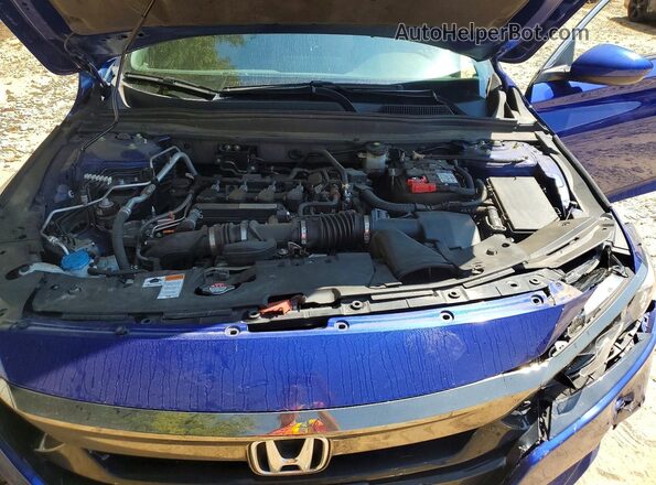 1HGCV1F37KA167461 2019 HONDA ACCORD Blue Սալոնի հետևի տեսք