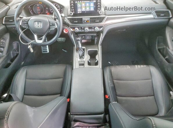 1HGCV1F37MA016204 2021 HONDA ACCORD Черный Вид панели приборов
