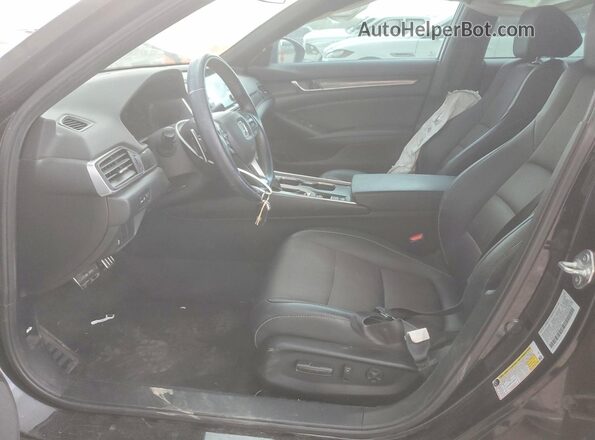 1HGCV1F37MA016204 2021 HONDA ACCORD Черный Вид салона спереди