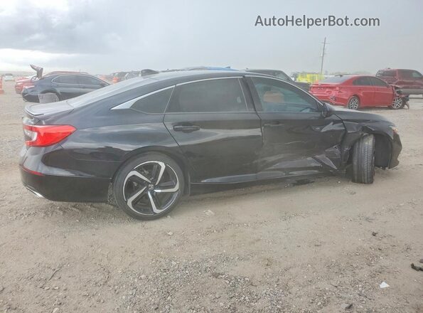 1HGCV1F37MA016204 2021 HONDA ACCORD Черный Задняя правая четверть