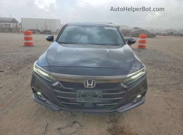 1HGCV1F37MA016204 2021 HONDA ACCORD Черный Вид спереди