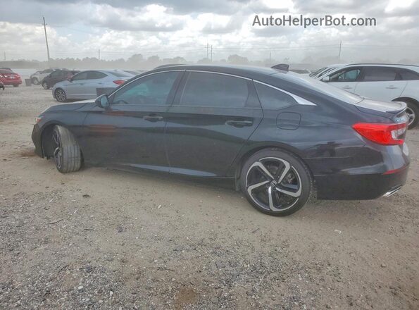 1HGCV1F37MA016204 2021 HONDA ACCORD Черный Задняя левая четверть