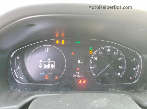 1HGCV1F37MA016204 2021 HONDA ACCORD Черный Вид щитка приборов