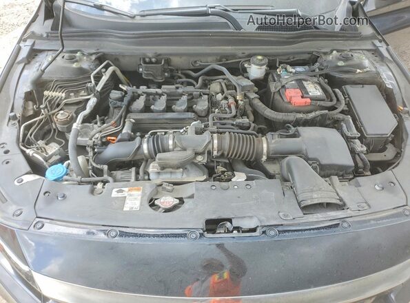 1HGCV1F37MA016204 2021 HONDA ACCORD Черный Вид задней части салона