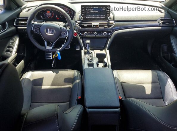 1HGCV1F38KA060919 2019 HONDA ACCORD White Widok deski rozdzielczej
