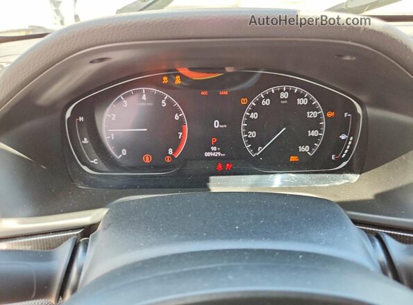 1HGCV1F38LA154896 2020 HONDA ACCORD White ხელსაწყოთა პანელის ხედი