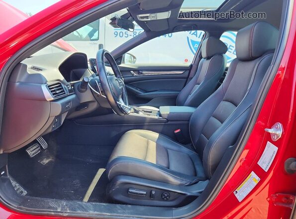 1HGCV1F38NA801302 2022 HONDA ACCORD Red წინა სალონის ხედი