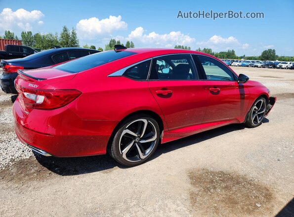 1HGCV1F38NA801302 2022 HONDA ACCORD Red უკანა მარჯვენა