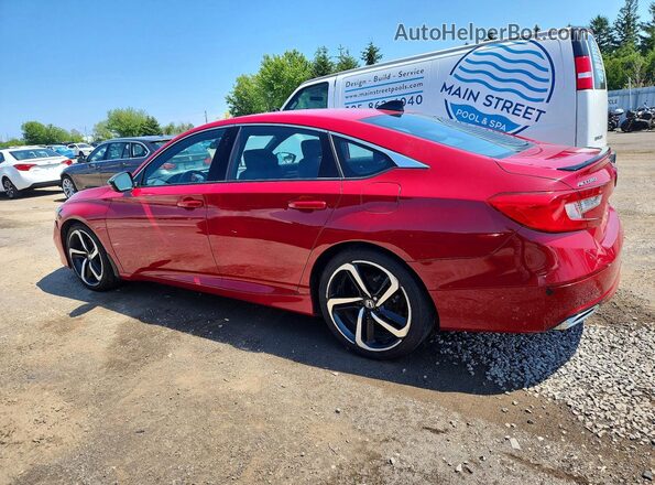 1HGCV1F38NA801302 2022 HONDA ACCORD Red უკანა მარცხენა