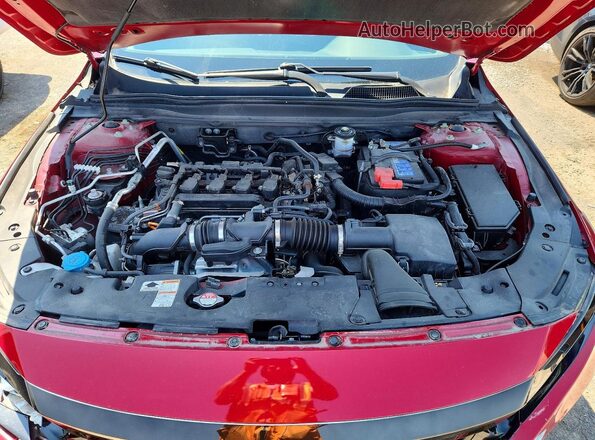 1HGCV1F38NA801302 2022 HONDA ACCORD Red უკანა სალონის ხედი