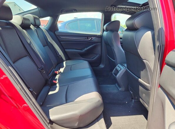 1HGCV1F38NA801302 2022 HONDA ACCORD Red უკანა სავარძლების ხედი