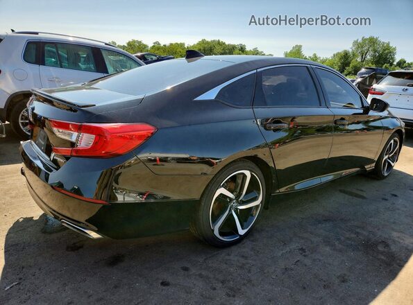 1HGCV1F39JA091837 2018 HONDA ACCORD Black უკანა მარჯვენა