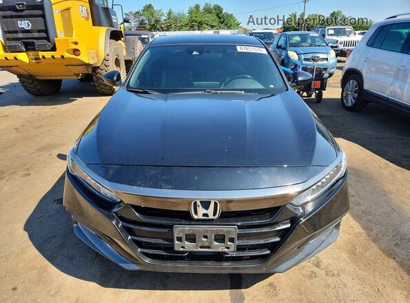 1HGCV1F39JA091837 2018 HONDA ACCORD Black წინა ხედი
