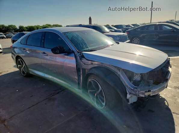 1HGCV1F39JA202970 2018 HONDA ACCORD Silver Przód prawy