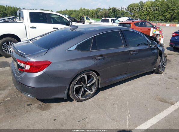 1HGCV1F39KA004195 2019 HONDA ACCORD Gray Trasero derecho