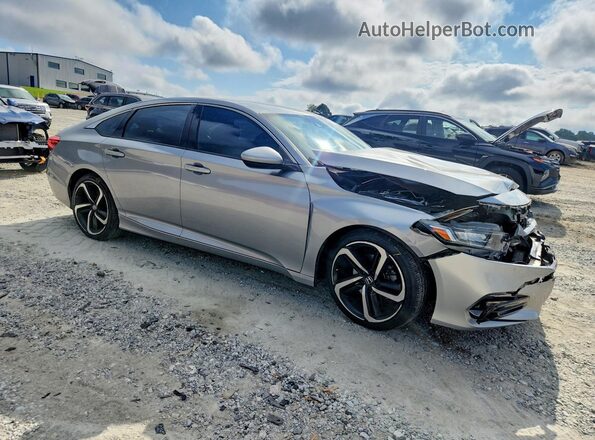 1HGCV1F39KA073548 2019 HONDA ACCORD Silver Передня права чверть