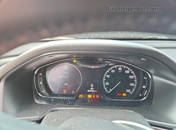1HGCV1F39KA073548 2019 HONDA ACCORD Silver Вид щитка приладів