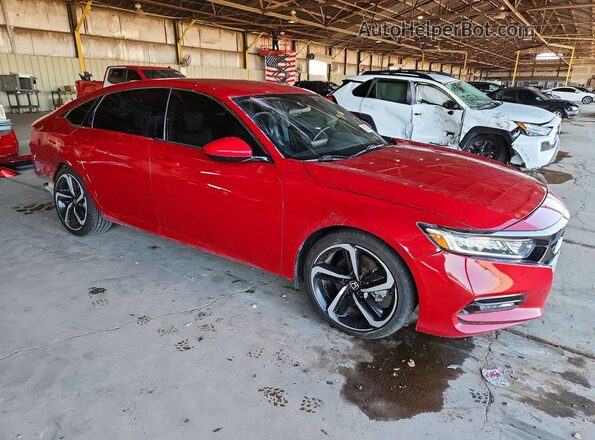 1HGCV1F39KA165470 2019 HONDA ACCORD Red Przód prawy