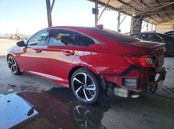 1HGCV1F39KA165470 2019 HONDA ACCORD Red Tył lewy