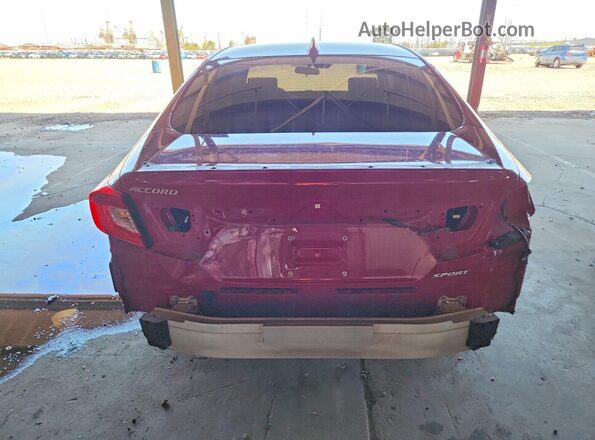 1HGCV1F39KA165470 2019 HONDA ACCORD Red Widok z tyłu