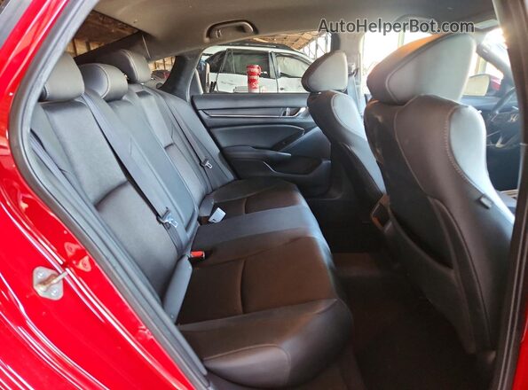 1HGCV1F39KA165470 2019 HONDA ACCORD Red Widok tylnych siedzeń