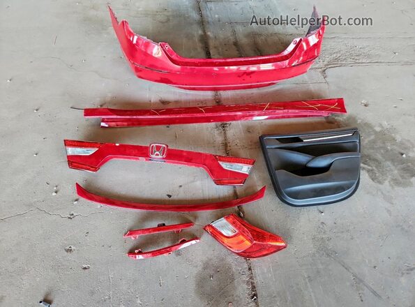 1HGCV1F39KA165470 2019 HONDA ACCORD Red Widok komory silnika