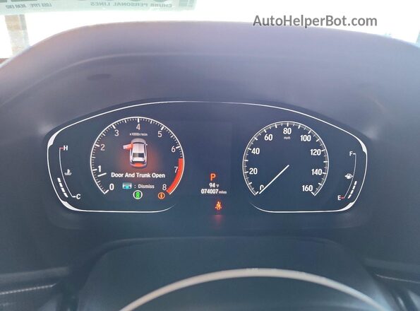1HGCV1F39KA165470 2019 HONDA ACCORD Red Widok zestawu wskaźników