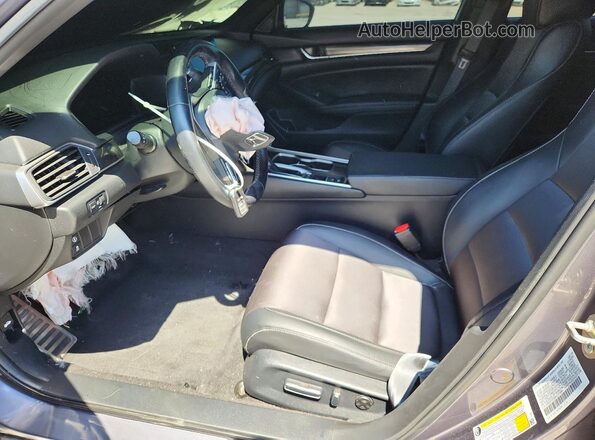 1HGCV1F39KA171589 2019 HONDA ACCORD Gray წინა სალონის ხედი
