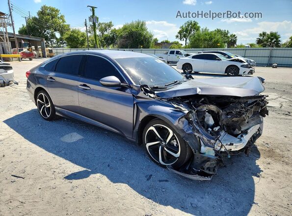 1HGCV1F39KA171589 2019 HONDA ACCORD Gray წინა მარჯვენა