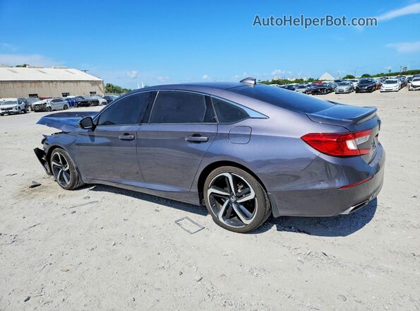 1HGCV1F39KA171589 2019 HONDA ACCORD Gray უკანა მარცხენა