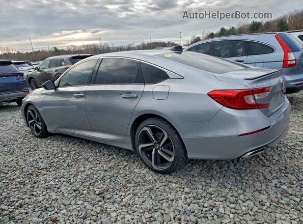 1HGCV1F39MA085315 2021 HONDA ACCORD Silver Trasero izquierdo