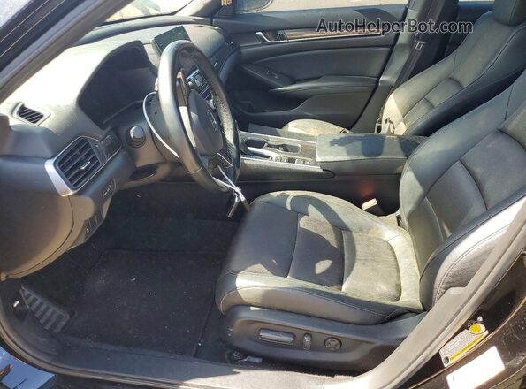 1HGCV1F39NA032633 2022 HONDA ACCORD Black Вид салону спереду