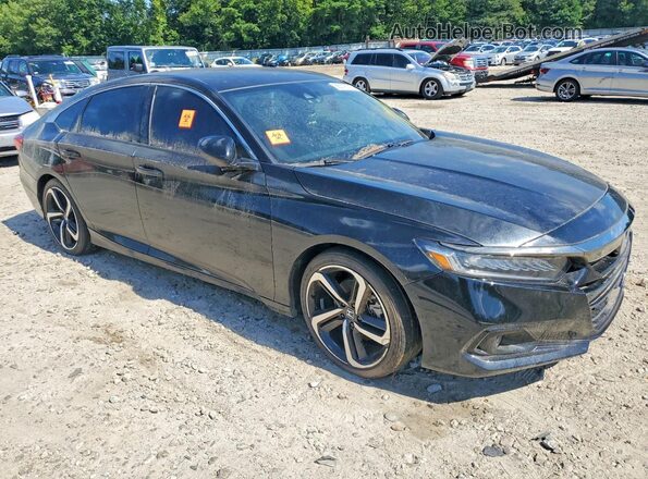 1HGCV1F39NA032633 2022 HONDA ACCORD Black Передня права чверть