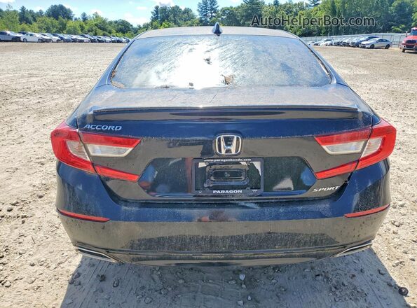 1HGCV1F39NA032633 2022 HONDA ACCORD Black Вид ззаду