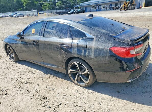 1HGCV1F39NA032633 2022 HONDA ACCORD Black Задня ліва чверть
