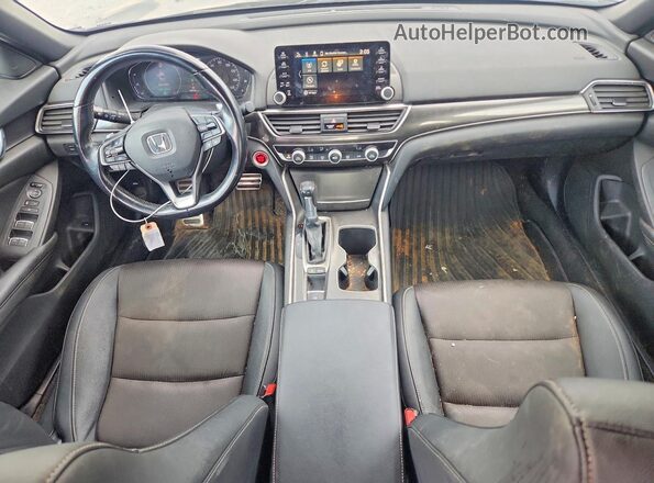 1HGCV1F3XKA002570 2019 HONDA ACCORD Black Dashboard view