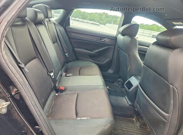 1HGCV1F3XKA002570 2019 HONDA ACCORD Black Rear seats view