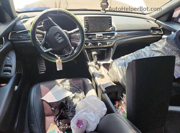 1HGCV1F3XKA050022 2019 HONDA ACCORD White Вид панелі приладів