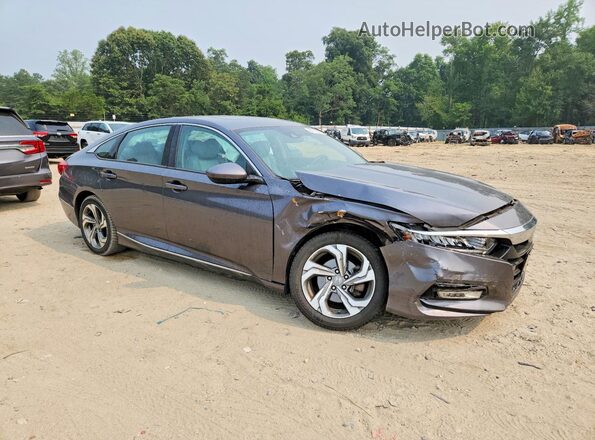 1HGCV1F41JA099150 2018 HONDA ACCORD Gray Передня права чверть