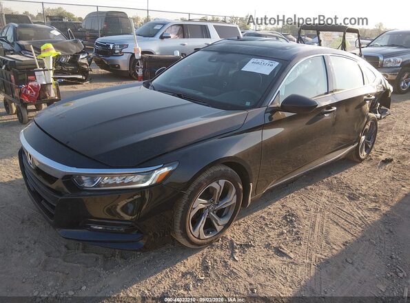 1HGCV1F42KA111887 2019 HONDA ACCORD Black Передня ліва чверть