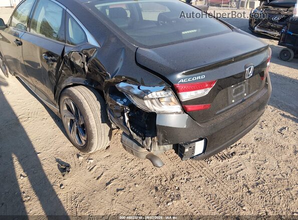 1HGCV1F42KA111887 2019 HONDA ACCORD Black Вид спереду