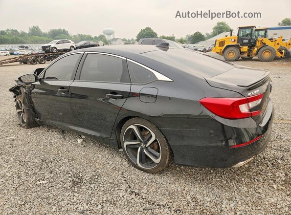 1HGCV1F43NA047525 2022 HONDA ACCORD Black Հետևի ձախ