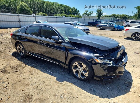 1HGCV1F45KA021861 2019 HONDA ACCORD Black Передня права чверть