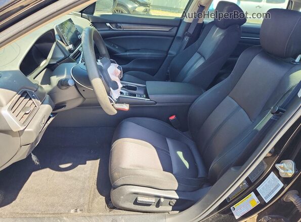 1HGCV1F45KA021861 2019 HONDA ACCORD Black Вид салону спереду