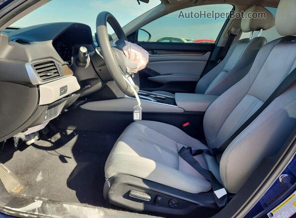 1HGCV1F45KA152563 2019 HONDA ACCORD Blue Вид салону спереду