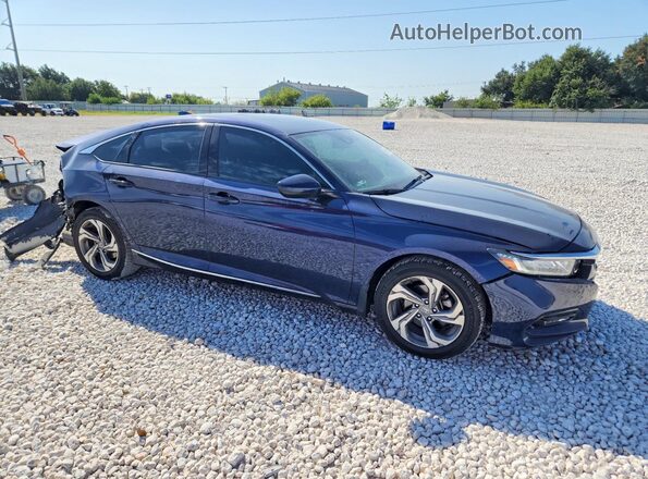 1HGCV1F45KA152563 2019 HONDA ACCORD Blue Передня права чверть