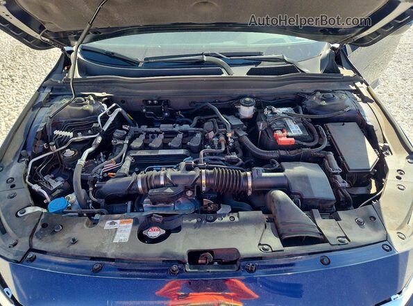1HGCV1F45KA152563 2019 HONDA ACCORD Blue Вид задньої частини салону